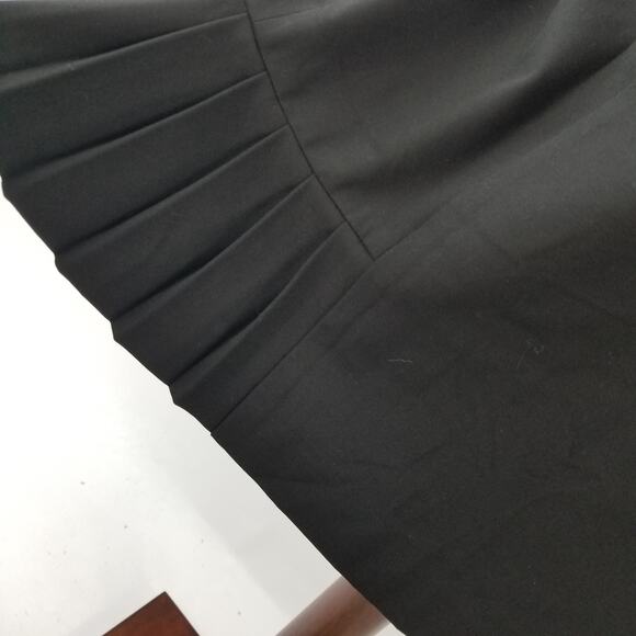 Talbots Black Pleated Ruffle Hem Lined Rear Zip Skirt NEW Size 14 P - Picture 4 of 6